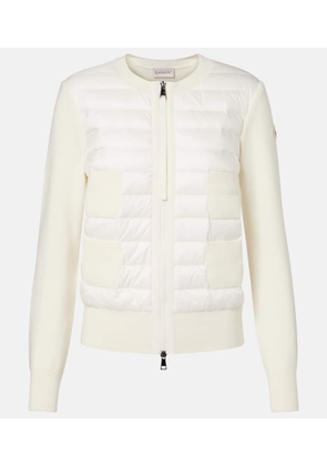 Moncler Down-paneled knitted jacket