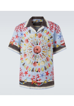 Dolce&Gabbana Printed linen canvas bowling shirt