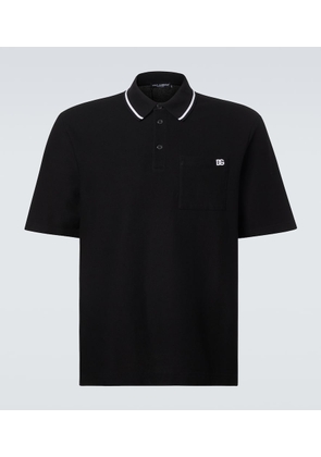 Dolce&Gabbana DG embroidered cotton polo shirt