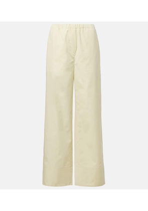 Toteme Cotton poplin wide-leg pants