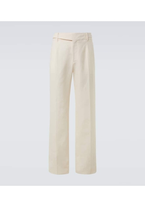 Dolce&Gabbana Linen canvas wide-leg pants