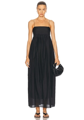 Matteau Empire Pintuck Bodice Dress in Black - Black. Size 2 (also in 3).