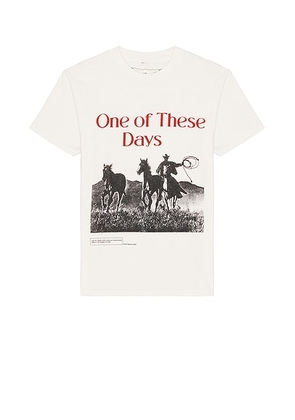 ONE OF THESE DAYS Across The Plains Tee in Bone - Cream. Size XXL/2X (also in ).