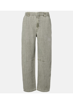 Velvet Taylor linen straight pants