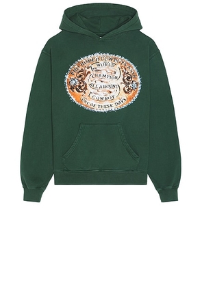 ONE OF THESE DAYS World Champions Hoody in Washed Forest Green - Green. Size L (also in ).