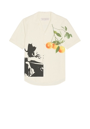 ONE OF THESE DAYS Angel Of The Field Camp Shirt in Ivory - Ivory. Size XL/1X (also in ).