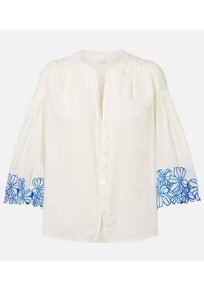 Velvet Blake embroidered cotton blouse