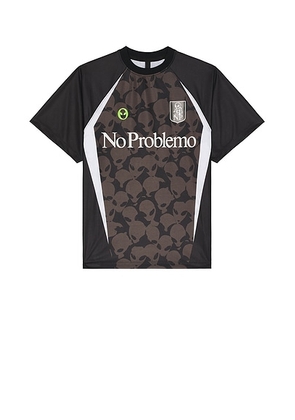 No Problemo Area 51 Football Shirt in Black - Black. Size L (also in XS, S, M, XL/1X).
