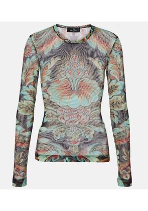 Etro Printed jersey top