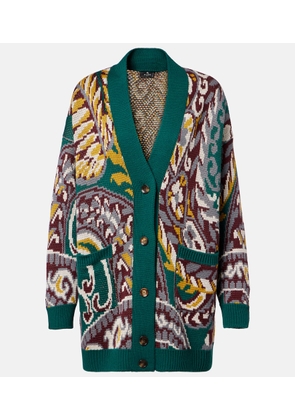 Etro Jacquard wool-blend cardigan