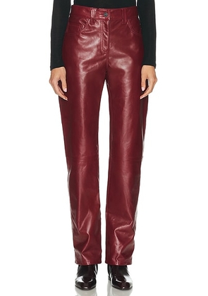KHAITE Callum Pant in Garnet - Burgandy. Size 2 (also in 4).