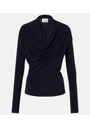Tove Fina draped jersey top