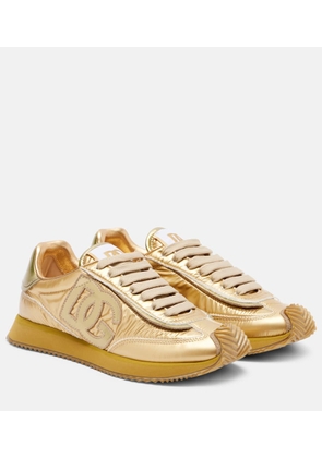 Dolce&Gabbana DG Cushion metallic leather sneakers