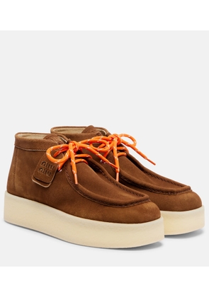 Miu Miu Suede platform ankle boots