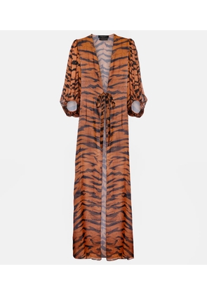 Adriana Degreas x Sabine Getty printed silk kaftan