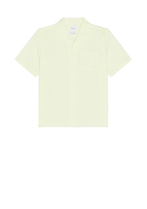 Norse Projects Carsten Cotton Tencel Shirt in Pale Yellow - Lemon. Size L (also in S, M, XL/1X).