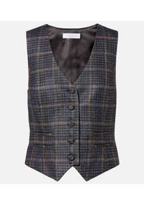 Gabriela Hearst Coleridge checked wool and silk vest