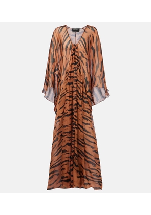 Adriana Degreas x Sabine Getty printed silk kaftan