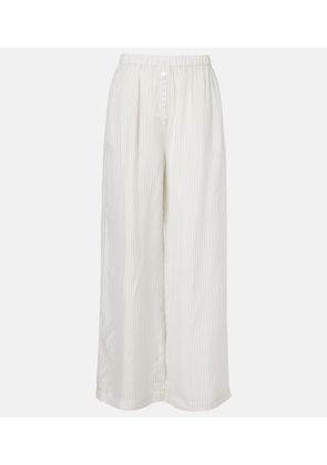 The Frankie Shop Brenna sheer striped wide-leg pants