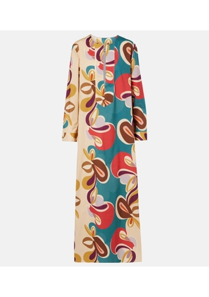 Adriana Degreas Printed cotton-blend kaftan