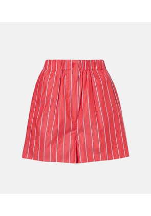 The Frankie Shop Lui striped cotton poplin shorts