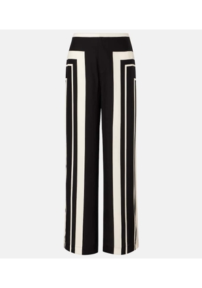 SIR Pietra printed silk crepe wide-leg pants