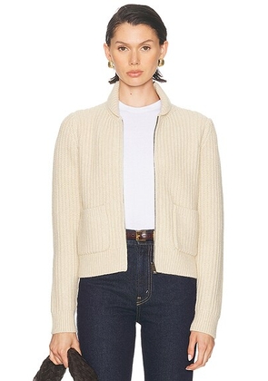 NILI LOTAN Tessen Cardigan in Wheat - Beige. Size L (also in XS, M).