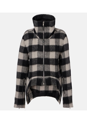 Rick Owens Exploder checked virgin wool jacket
