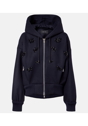 Simone Rocha Turbo embellished wool-blend hoodie