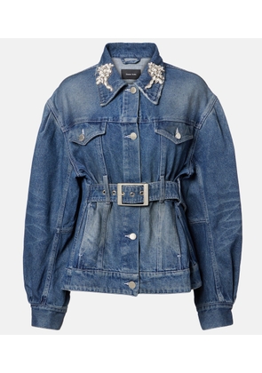 Simone Rocha Turbo embellished denim jacket