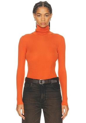 Moncler Turtleneck Top in Orange - Burnt Orange. Size S (also in XS).