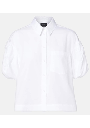 Simone Rocha Cropped puff-sleeve cotton poplin shirt