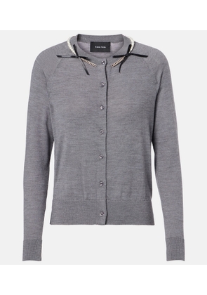 Simone Rocha Embellished wool and silk cardigan