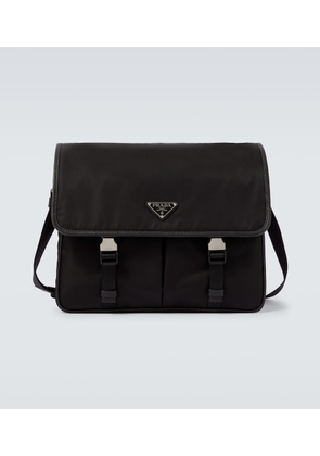 Prada Re-Nylon leather-trimmed messenger bag