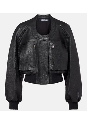 Jacquemus Cropped leather jacket