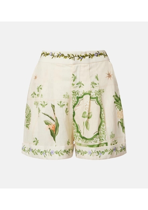 Agua by Agua Bendita Rommy floral linen Bermuda shorts