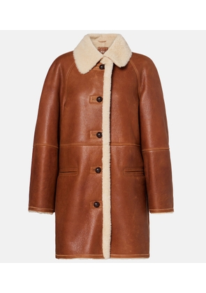Isabel Marant Berthie shearling-trimmed leather coat