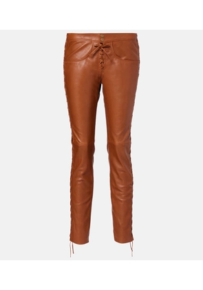 Isabel Marant Cyerra leather slim pants