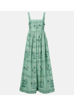 Agua by Agua Bendita Barbara embroidered linen maxi dress