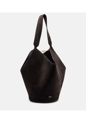 Khaite Lotus Small suede tote bag