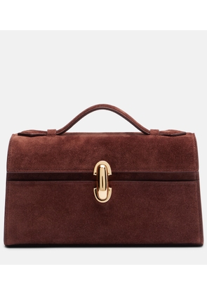 Savette Symmetry Pochette suede tote bag