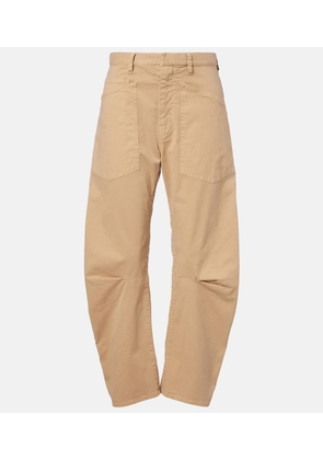 Nili Lotan Shon barrel-leg cotton chino pants