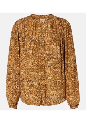 Isabel Marant Sally printed silk-blend blouse