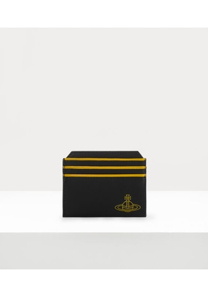 Vivienne Westwood Slim Card Holder Vinyl Black-yellow One Size Unisex