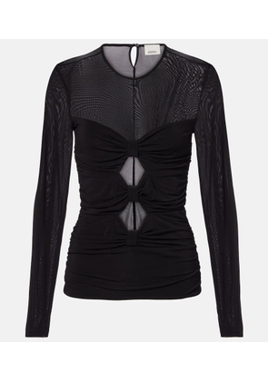 Isabel Marant Gladice cutout gathered jersey top
