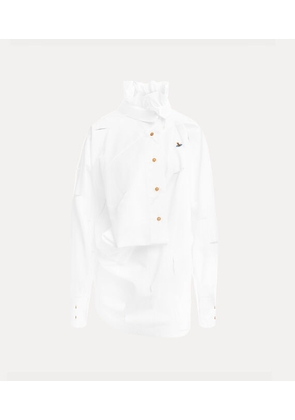 Vivienne Westwood Halston Blouse Laser Cut Poplin White 38 Women