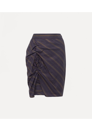 Vivienne Westwood Mini Side Panther Skirt Cotton Stripe 40 Women