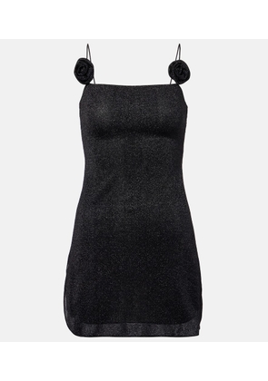 Oseree Lumiere floral-applique minidress