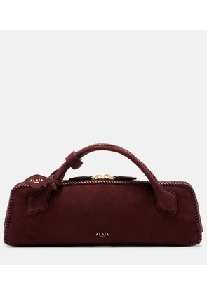Alaia Le Teckel Small suede clutch