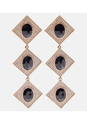 Self-Portrait Crystal-embellished drop earrings